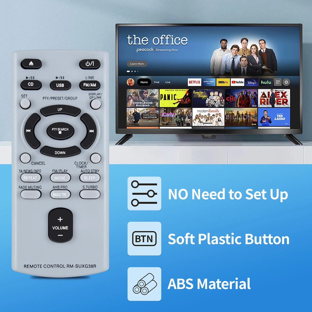 RM-SUXG38R sub RM-SUXN1R For JVC Remote Control UX-N1 UX-N1S UX-N1W CA-UXN1S