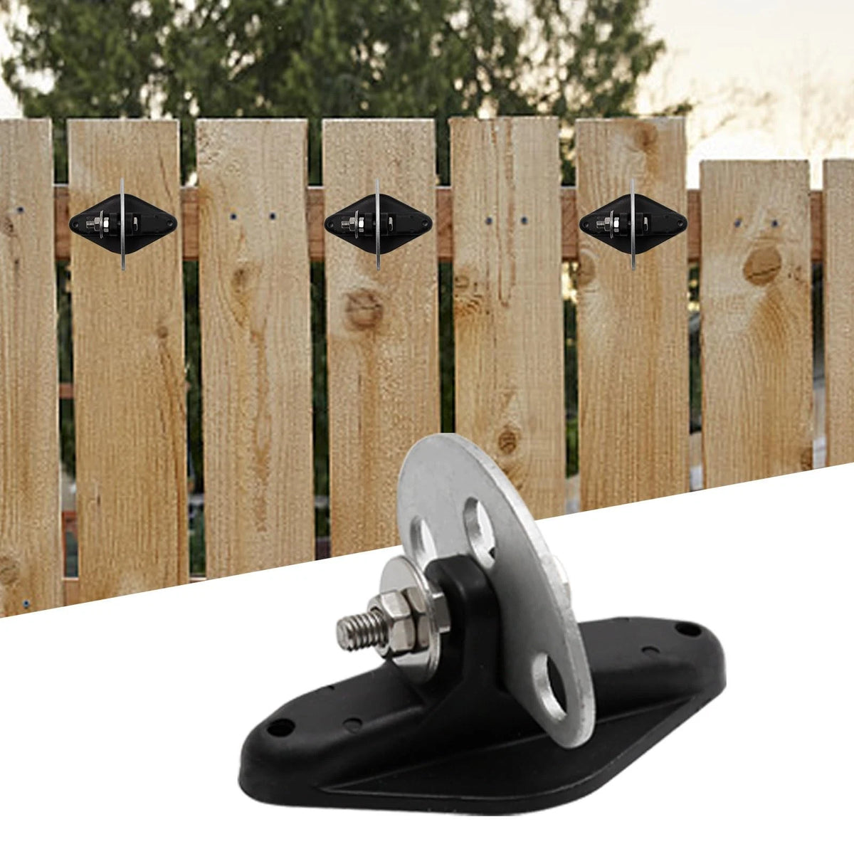 ZUDKSUY Electric Fence Insulators 24pcs + pack-24pcs, black