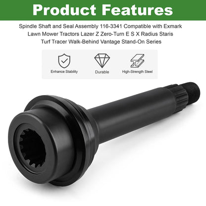Spindle Shaft and Seal For Exmark Lazer Z Turf Tracer 116-3341