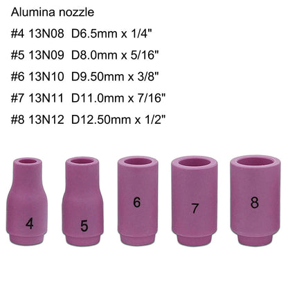 Zinger 53pcs TIG Welding Torch Stubby Gas Lens #10 Glass 53PCS, Multicolor