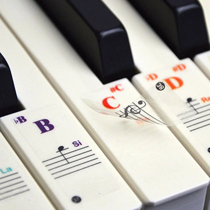 37/49/61/88 Key Universal Piano Learning Music Keyboard Sticker Note Removable