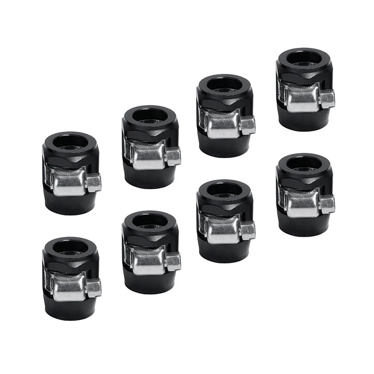 For 3/8" Hose 8Pcs AN6 Finisher Clamp Set Replacement Aluminum Professional