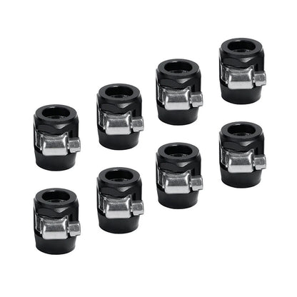 For 3/8" Hose 8Pcs AN6 Finisher Clamp Set Replacement Aluminum Professional
