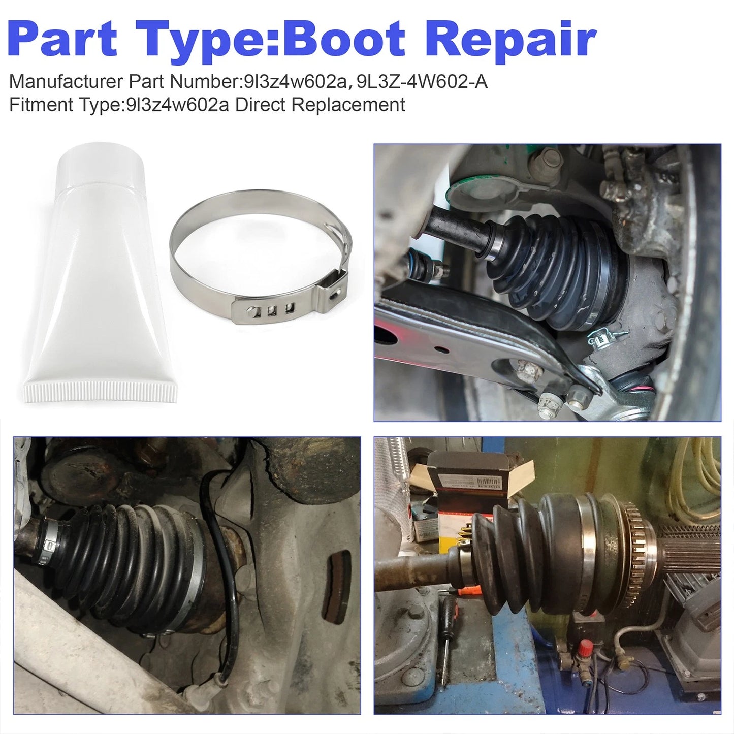 For 2009-2012 F-150 Ford Drive Shaft Boot Repair Kit 9L3Z-4W602-A 9L3Z4W602A