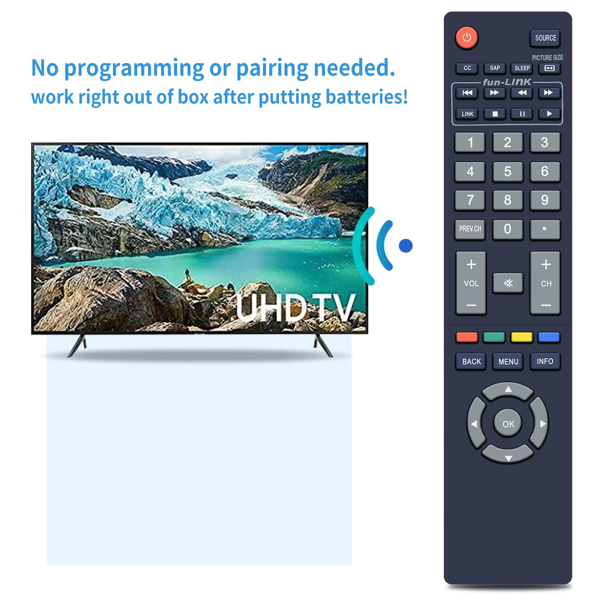 NH418UP For Magnavox TV Remote Control 43ME345V/F7B 50ME336V/F7 55ME345V/F7A