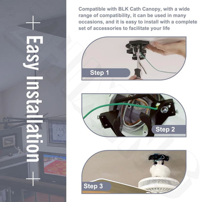 Ceiling Fan Mounting Bracket Kits Components for DF, Black
