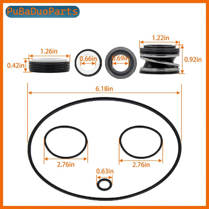 PS-200 5/8" Shaft Seal & O-Ring Rebuild Kit for AquaFlo/Flo-Master XP2 black