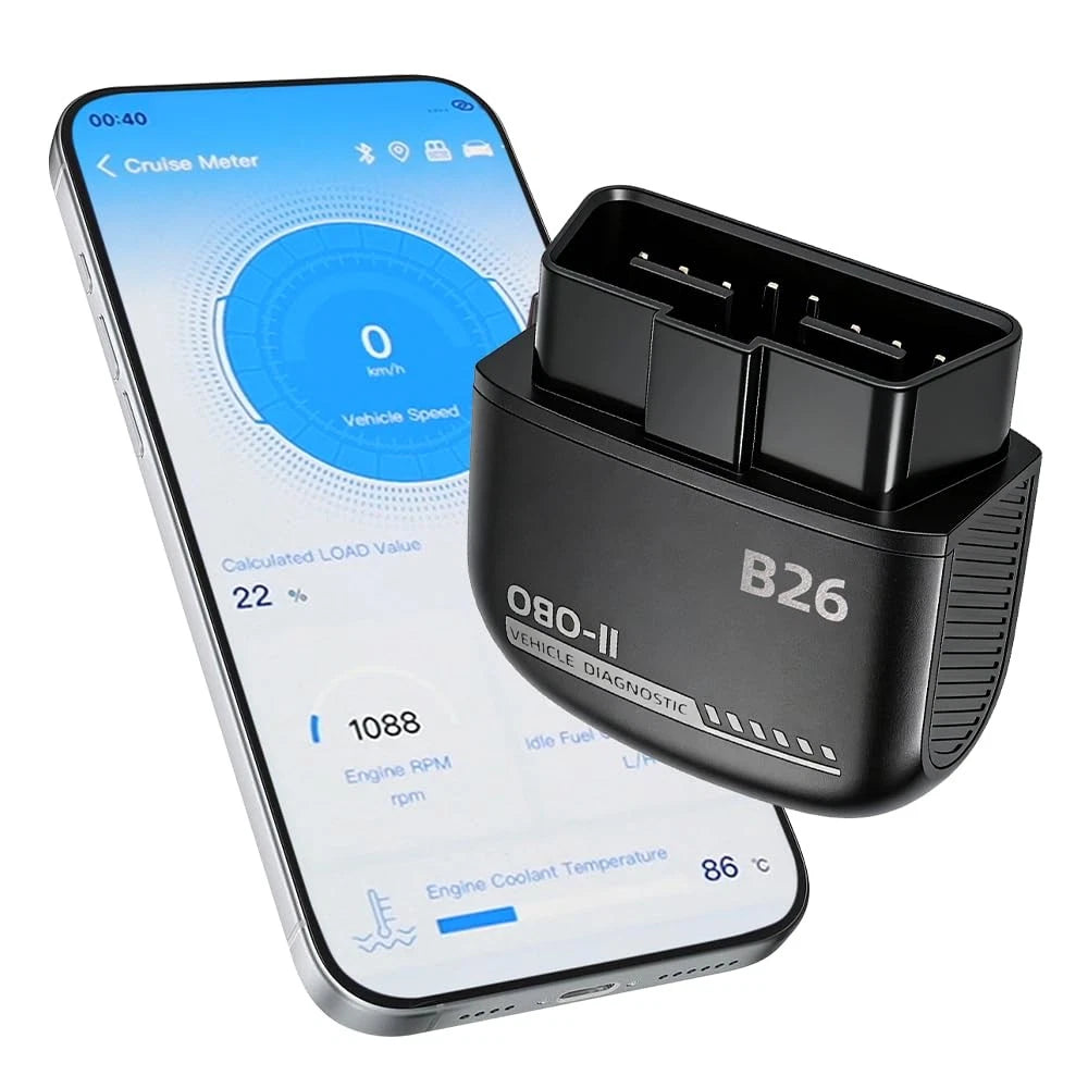 Feronix B26 Bluetooth OBD2 Scanner for iOS & Android - Subscription-Free...