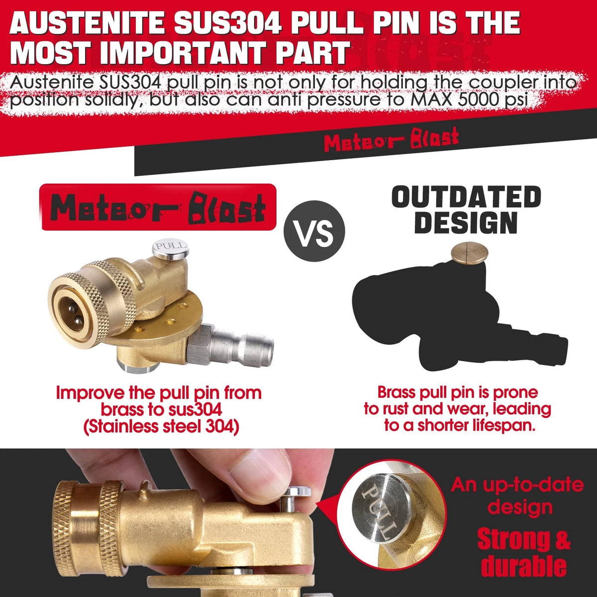 Meteor Blast Pivoting Coupler, 270 Degree with 7 7 angles：270 degree, Brass