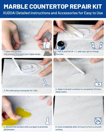 Marble and Granite Repair Kit (Color Match), 160g/5.64oz Quartz Color Match