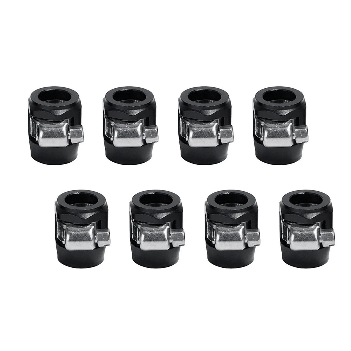 For 3/8" Hose 8Pcs AN6 Finisher Clamp Set Replacement Aluminum Professional