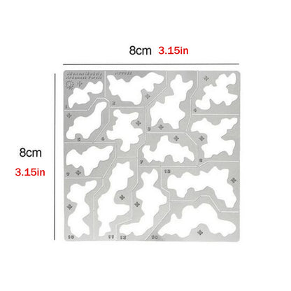 1/35 1/100 Stainless Steel Hollow Forest Camouflage Template Spray Craft Tool