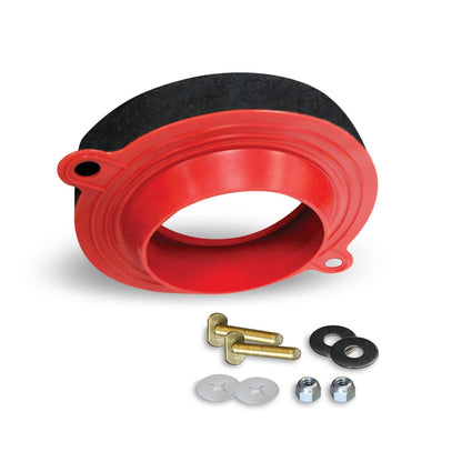 Korky 6000BP Universal Toilet WaxFree Seal with Hardware - 1 Pack, Red
