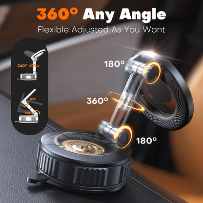 Magnetic Phone Holder for Car [98+ LB Strongest Suction & 2800gf Dark Black