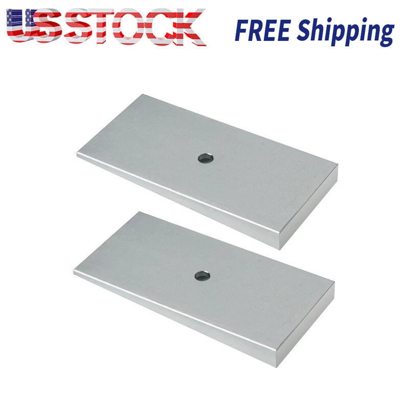 Steel Leaf Spring Shims 800061 2.5" Wide 4°Degree Sliver- Set of 2