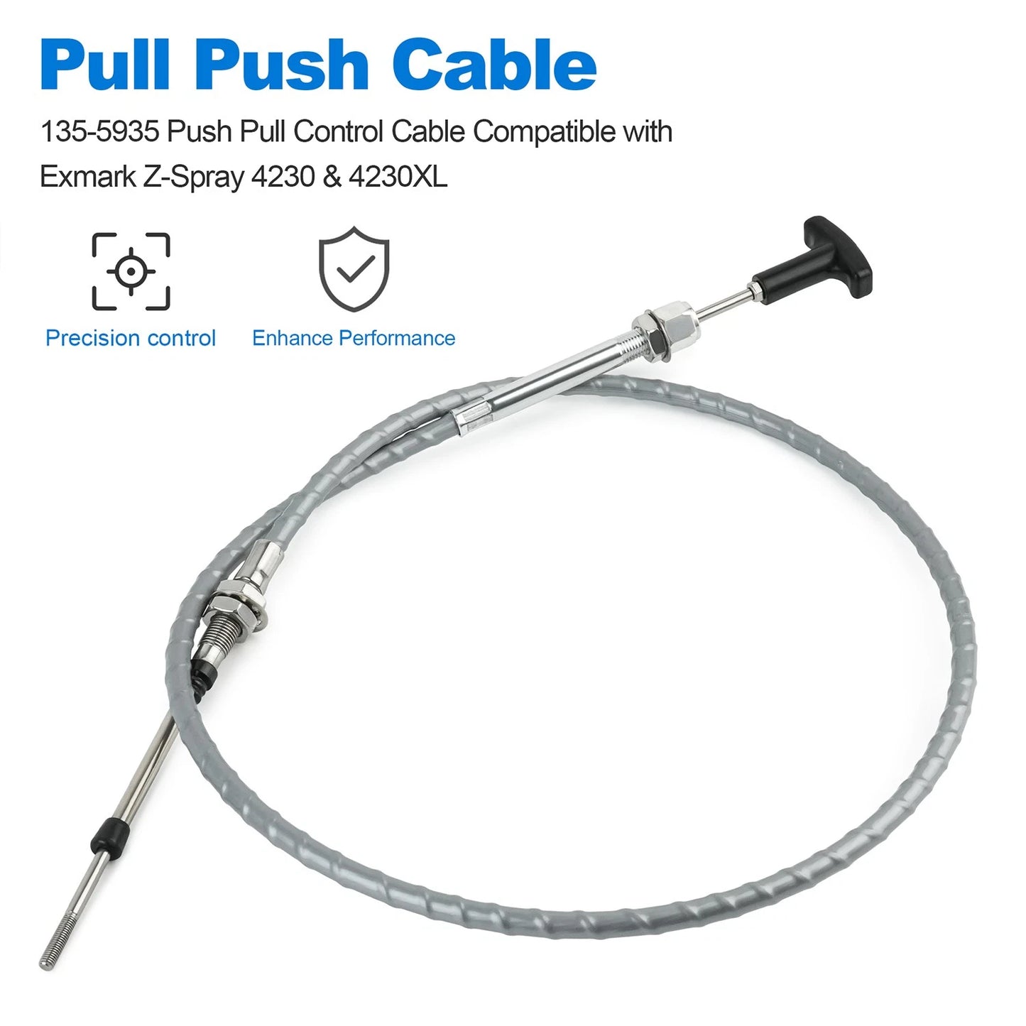 135-5935 Push Pull Control Cable Compatible with Exmark Z-Spray 4230 & 4230XL