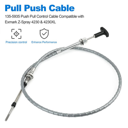 135-5935 Push Pull Control Cable Compatible with Exmark Z-Spray 4230 & 4230XL
