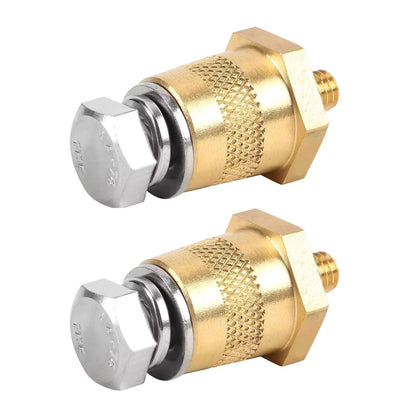 1 Pair Battery Pole Adapter Brass Battery Terminal Connector M6 Thread Install