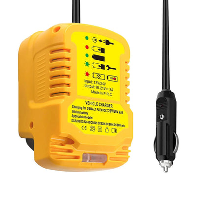 For DeWalt 18V 20V MAX Li-ion Battery Car Charger Compact Design w LED Status