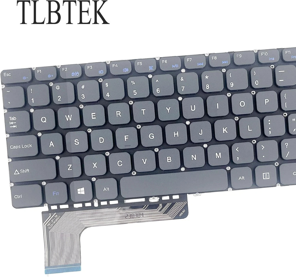 TLBTEK Keyboard Replacement Compatible with Gateway GWTN156-11BK Gray
