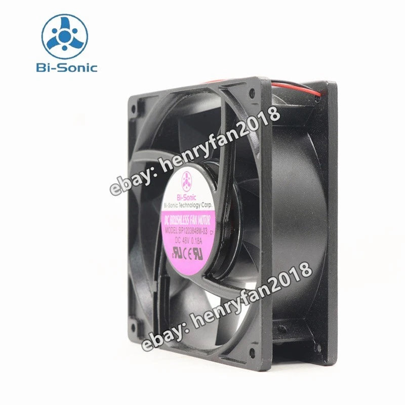Bi-sonic BP1203848M-03 Axial Fan DC 48V 0.18A 120*120*38MM 2-wire Cooling Fan