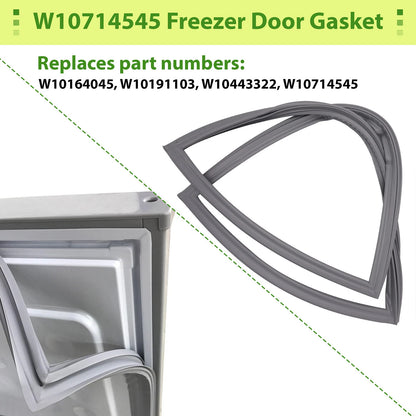 For Whirlpool WPW10714545 W10714545 Refrigerator Freezer Door Gasket