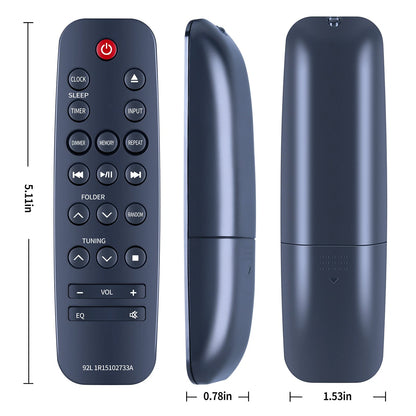 Remote Control For Sharp CD-BH10 Vintage Style Wireless Bluetooth Audio Speaker