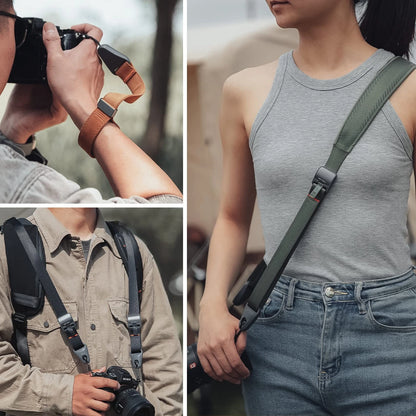 PGYTECH Camera Shoulder Strap with Quick Release Plate Standard, Rock Grey