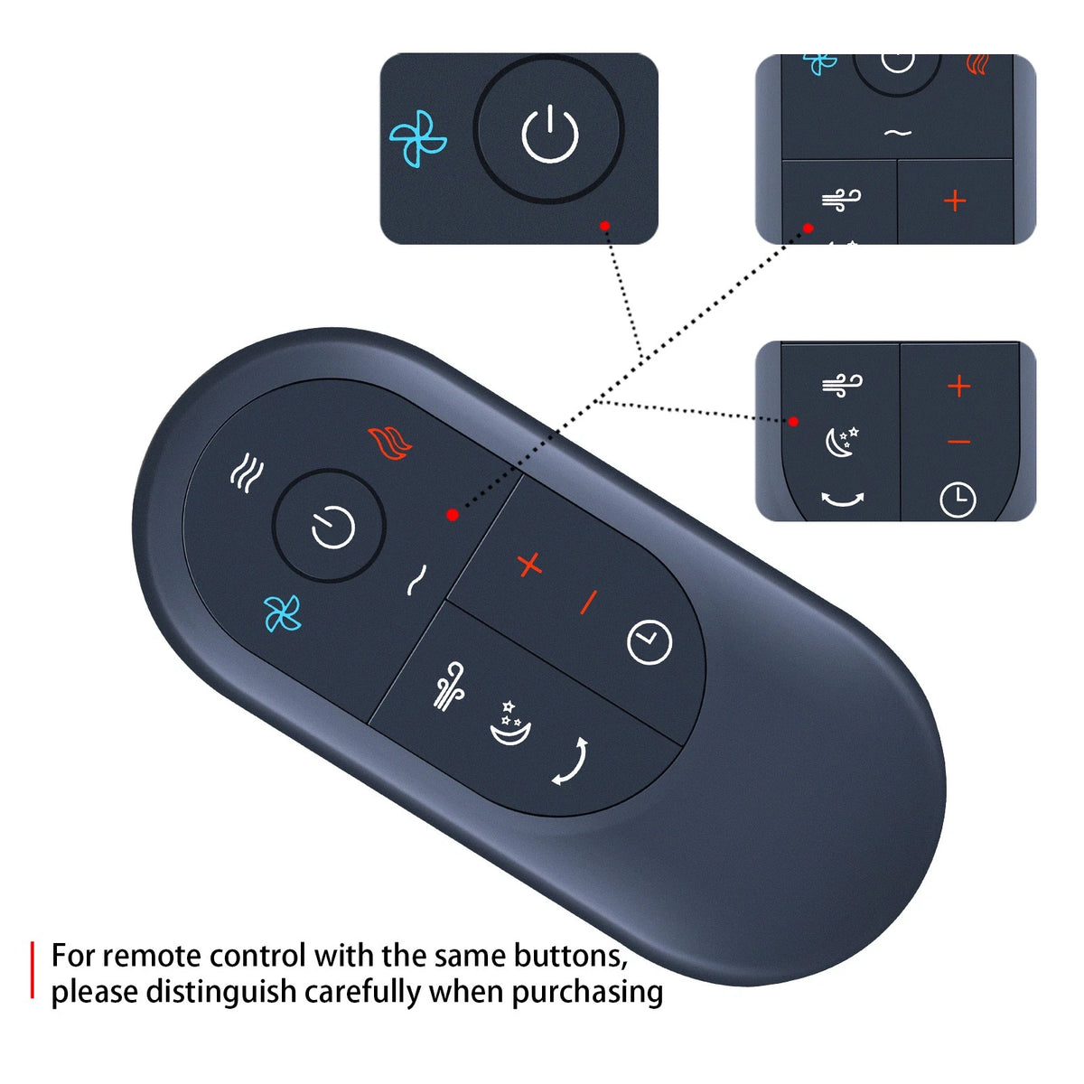 Remote Control For Faryuan / GERMAN POOL EFB-PCTH UV-C Air Purifier Heater & Fan