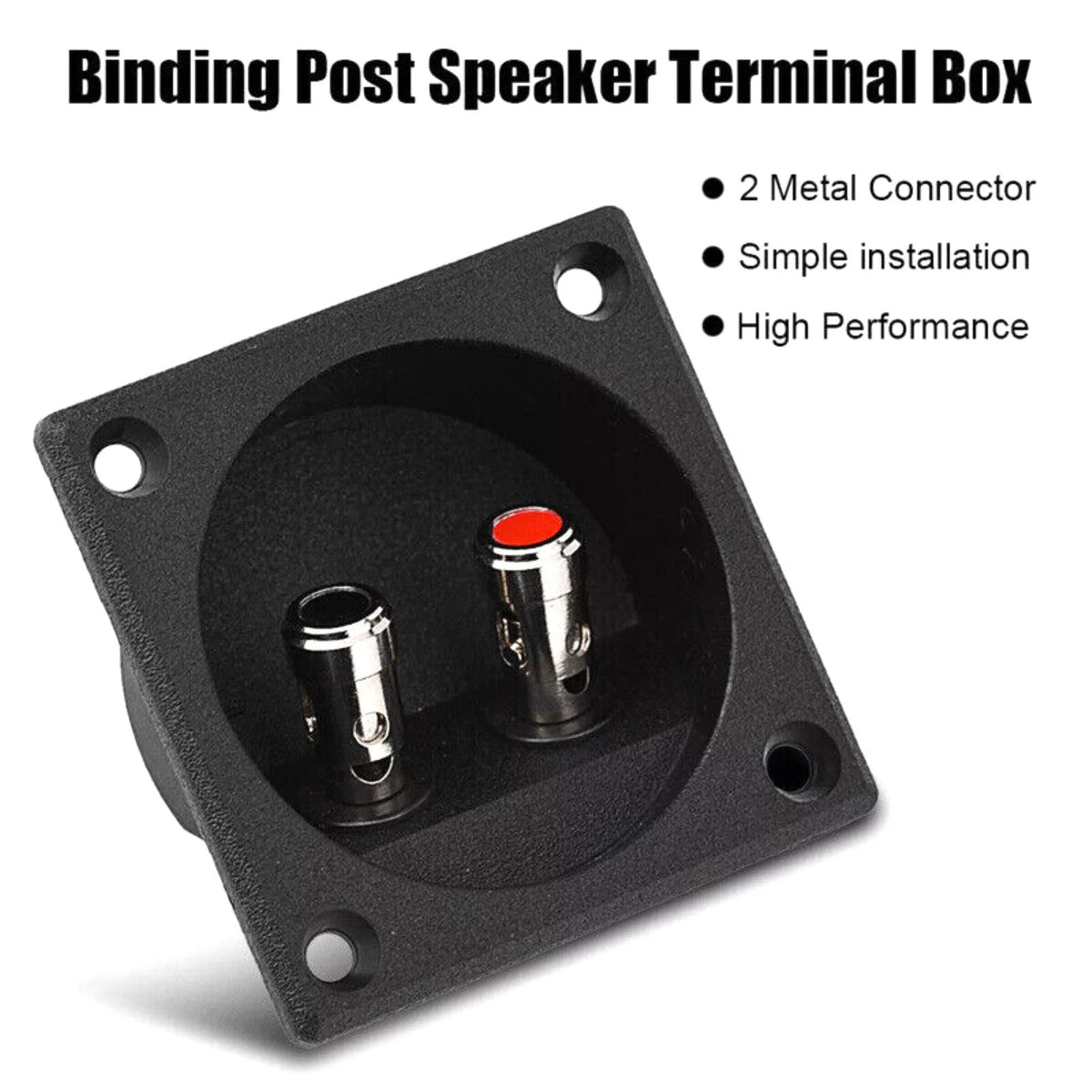 57 x 57 x 26mm  Speaker Box Terminal 2-Wire Round Spring Cup Connector