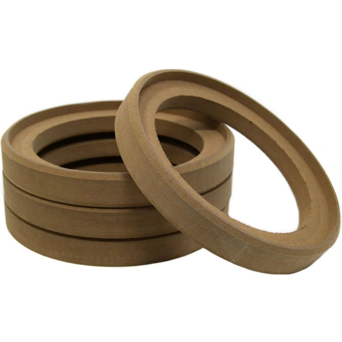 4Pcs Flush Mount 6.5" Speaker Rings MDF Car Audio Mounting Spacer Replacement