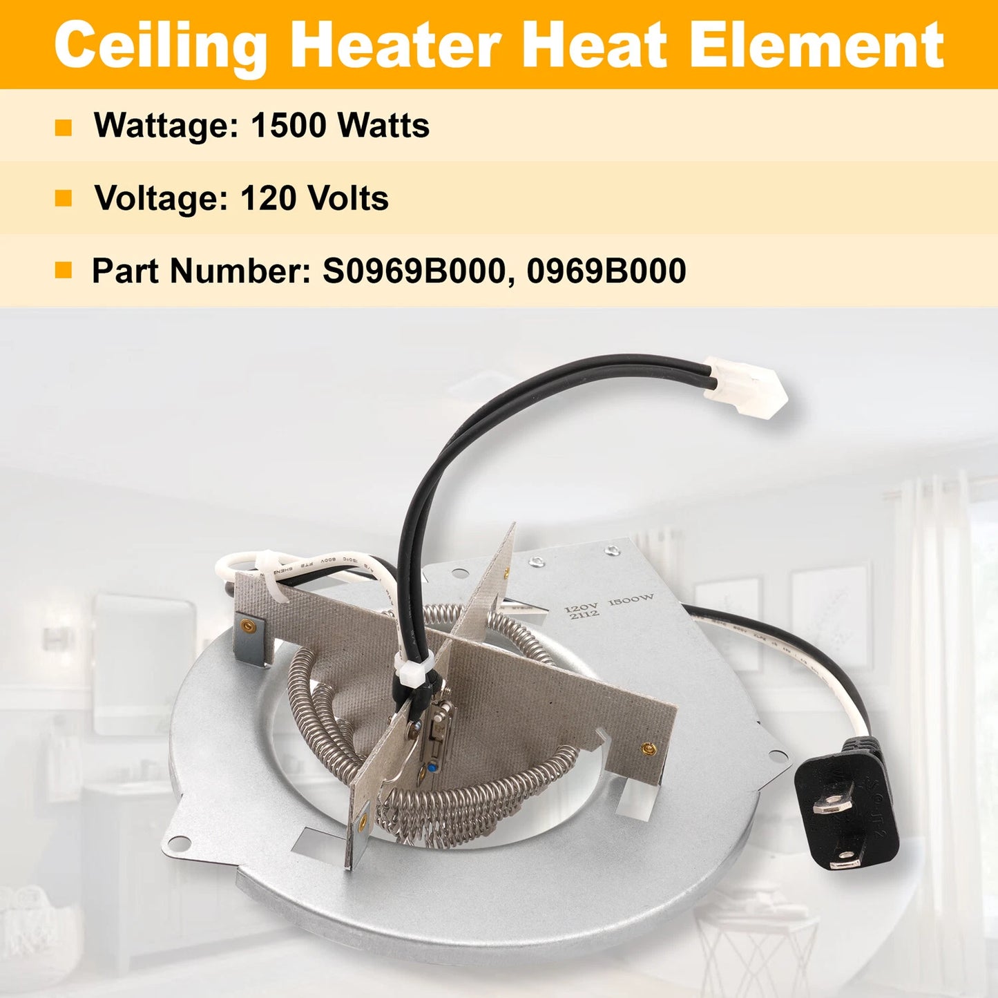 Replace Nutone Broan 0969B000 OEM Vent Bath Fan Heating Element