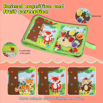 Lemrok Busy Book for Toddlers Montessori Toys- Board 1-3 Small, Farm