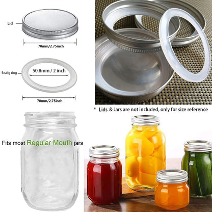 SHEYNIAN 12 Pack Rubber Seals for Glass Jars, Replacement Silicone White