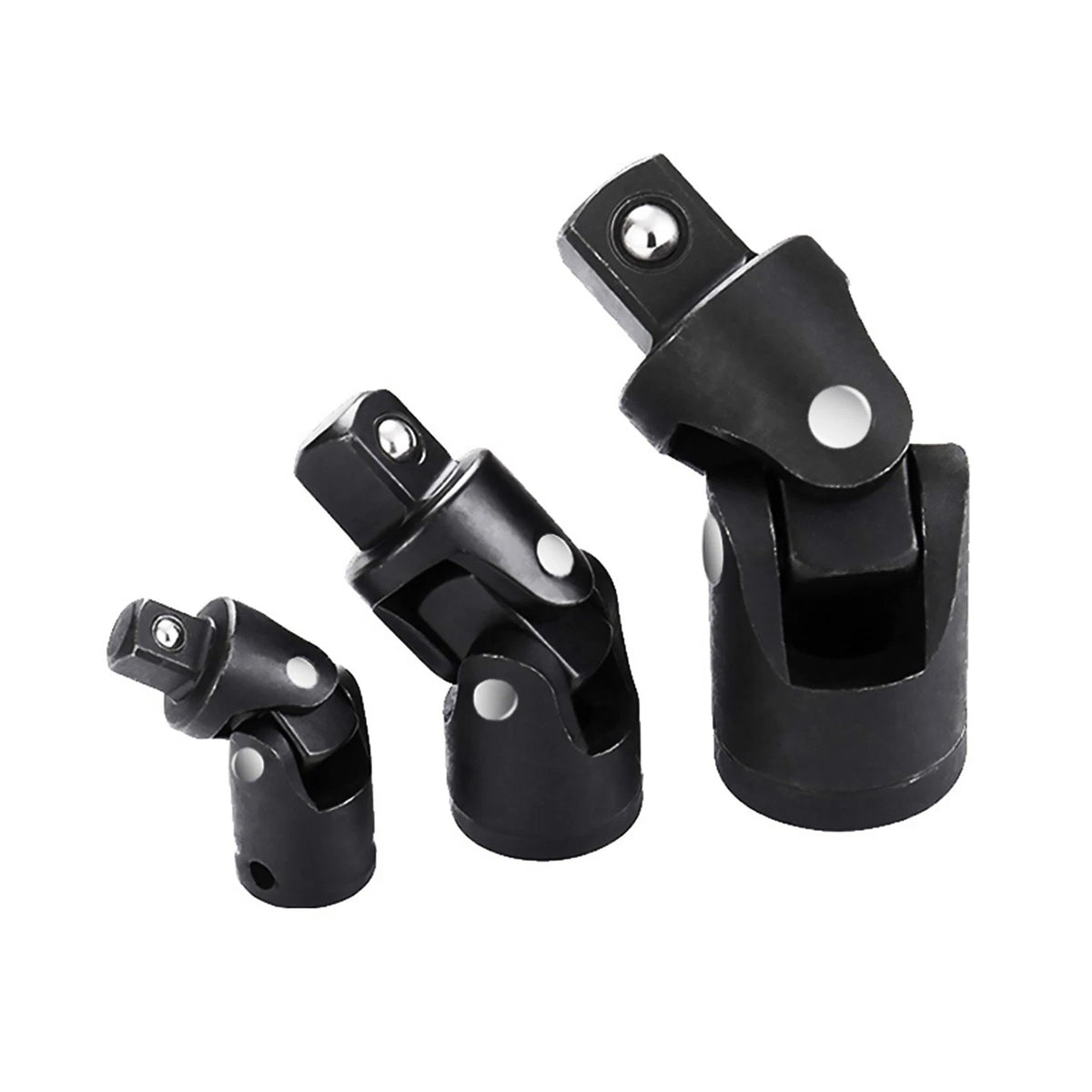 3Pack 1/4" 3/8" 1/2" Drive Swivel Impact Universal Joint Socket Set Adapter Tool
