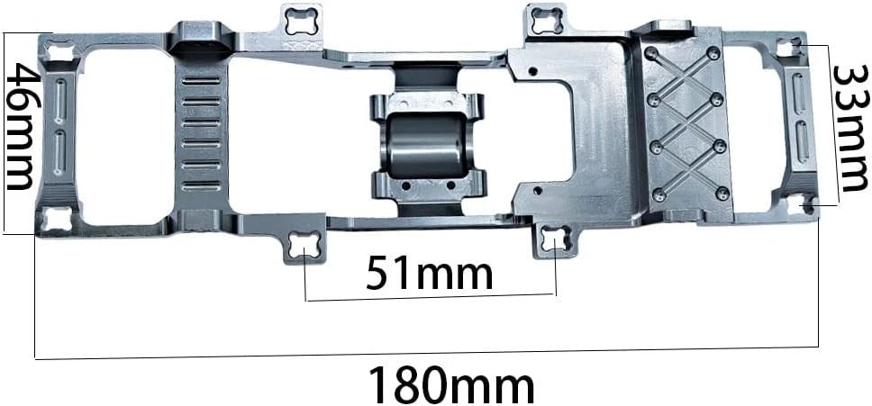 Full Metal Chassis Frame for FMS 1/24 Power Wagon FCX24 RC Crawler Titanium