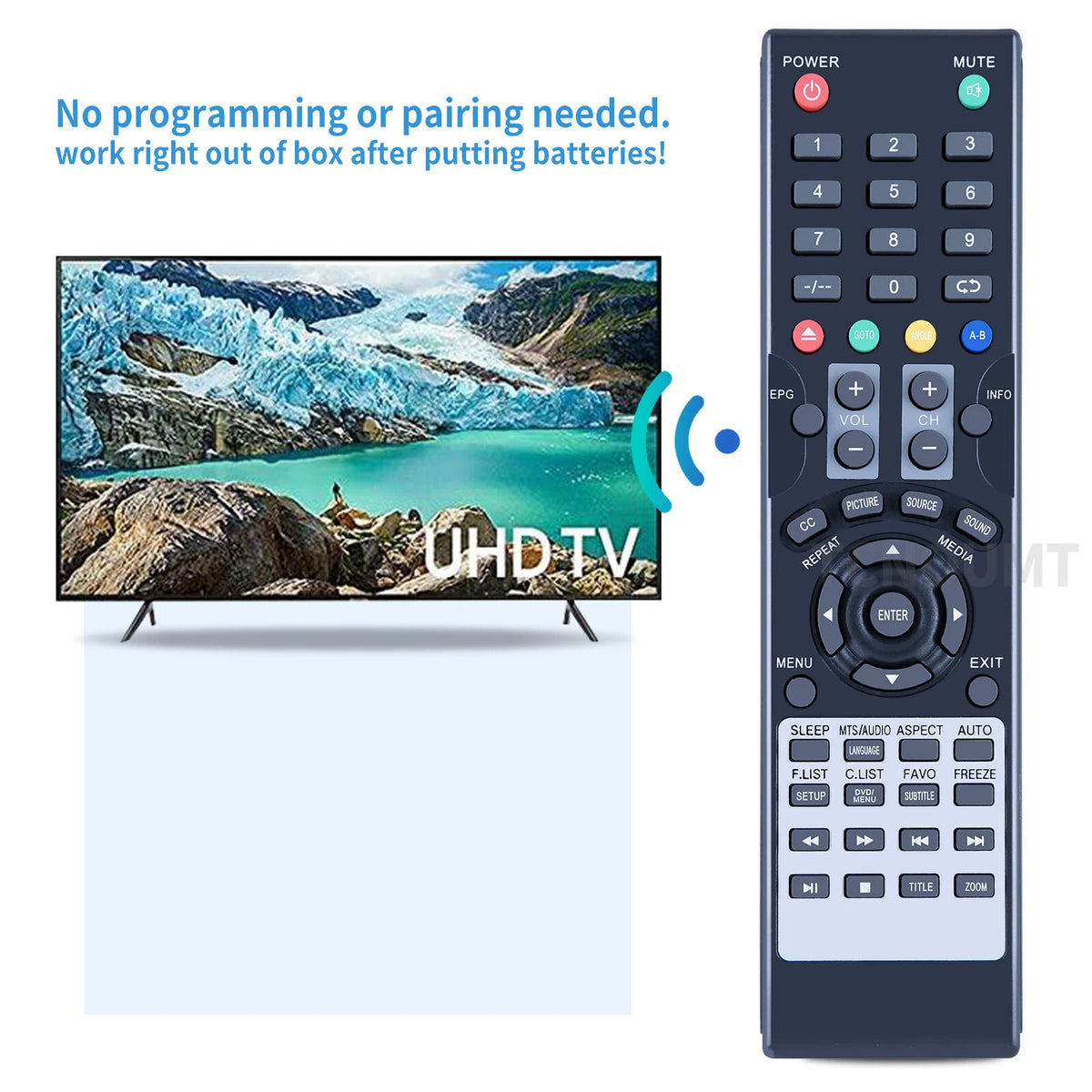 Remote Control For SuperSonic TV/DVD Combo SC-2412 SC-1312 SC-1512 SC1912