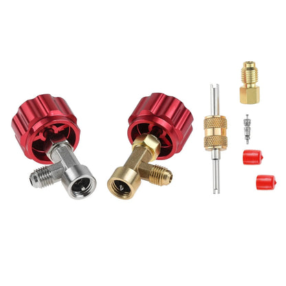 R134A Can Tap Valve Self-Sealing & Puncture Style With Adapter A/C Accessories