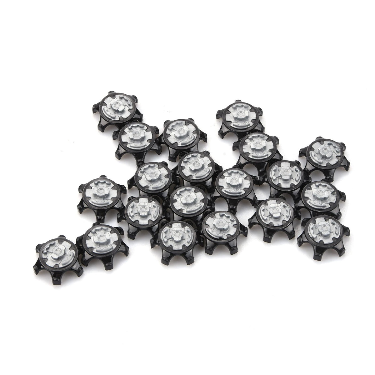 20Pcs Durable Plastic Golf Shoe Spikes Cleat Fast Twist Black Plastic