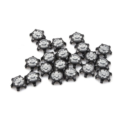 20Pcs Durable Plastic Golf Shoe Spikes Cleat Fast Twist Black Plastic