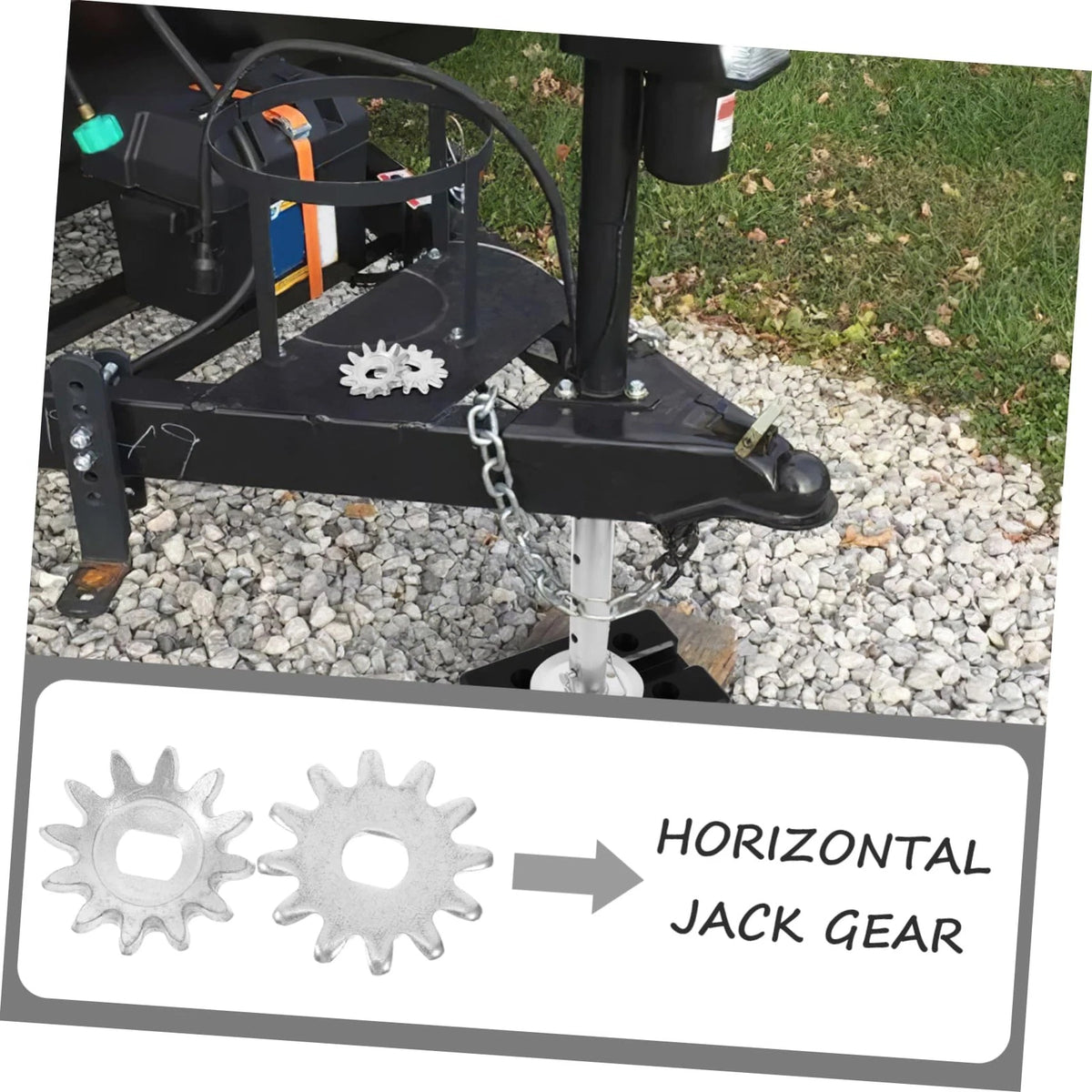 jojofuny Horizontal Hydraulic Jack Gear Repair Kit 4.50X4.50X0.40CM, Silver