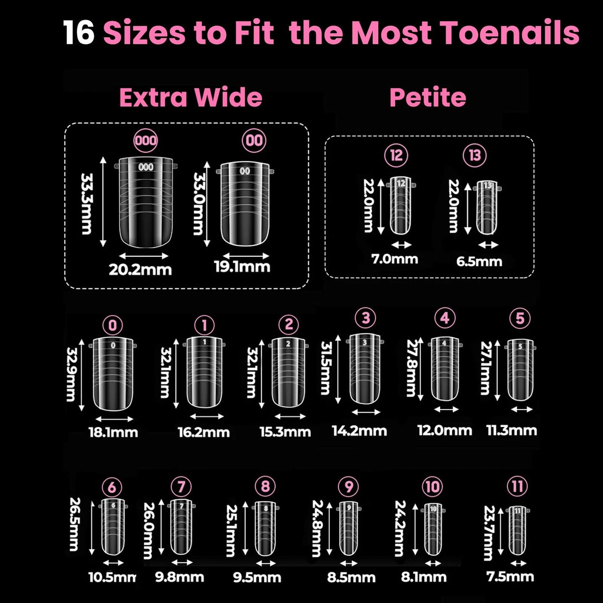 GlimightyX Polygel Toenail Kit, Medium, 01-3 Colors Basic Kit