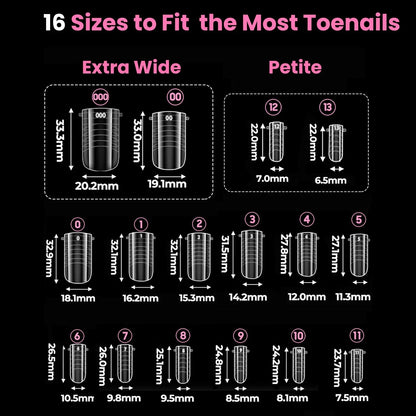 GlimightyX Polygel Toenail Kit, Medium, 01-3 Colors Basic Kit