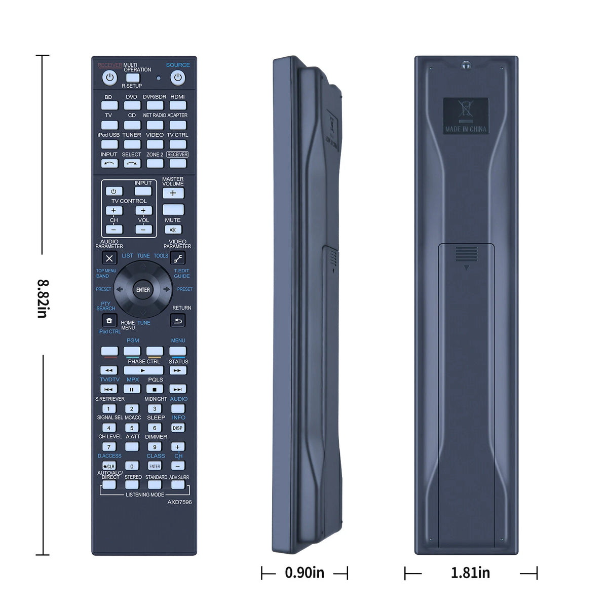 AXD7596 Remote Control For Pioneer AV Receiver SCLX75 VSX918V VSX1020K