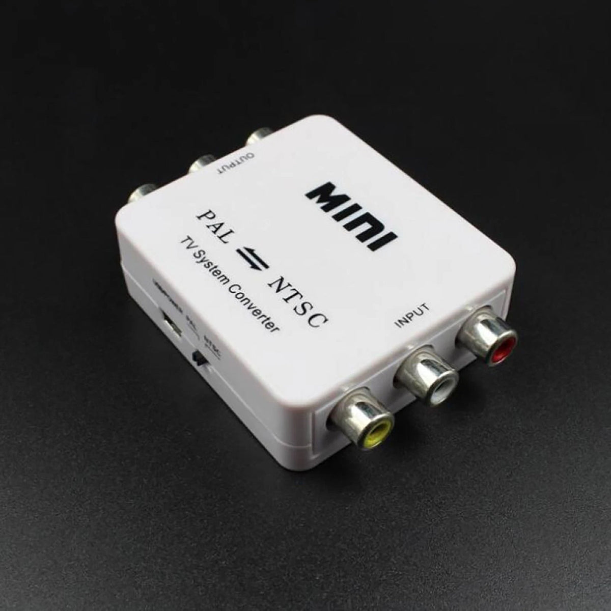 Dual-Way 3 RCA TV System Converter Format Video USB Powered PAL NTSC Converter L