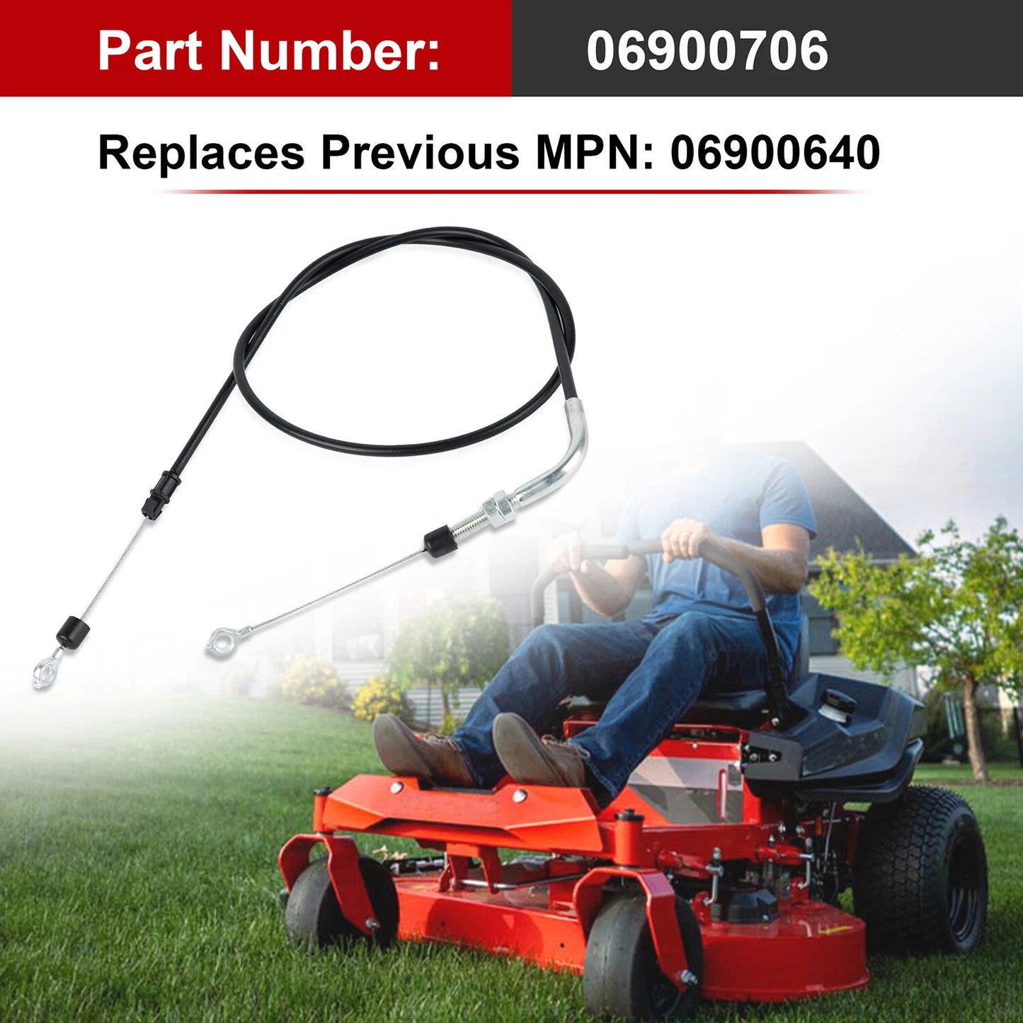 06900706 06900640 Parking Brake Cable Replacement For Ariens Lawn Mowers