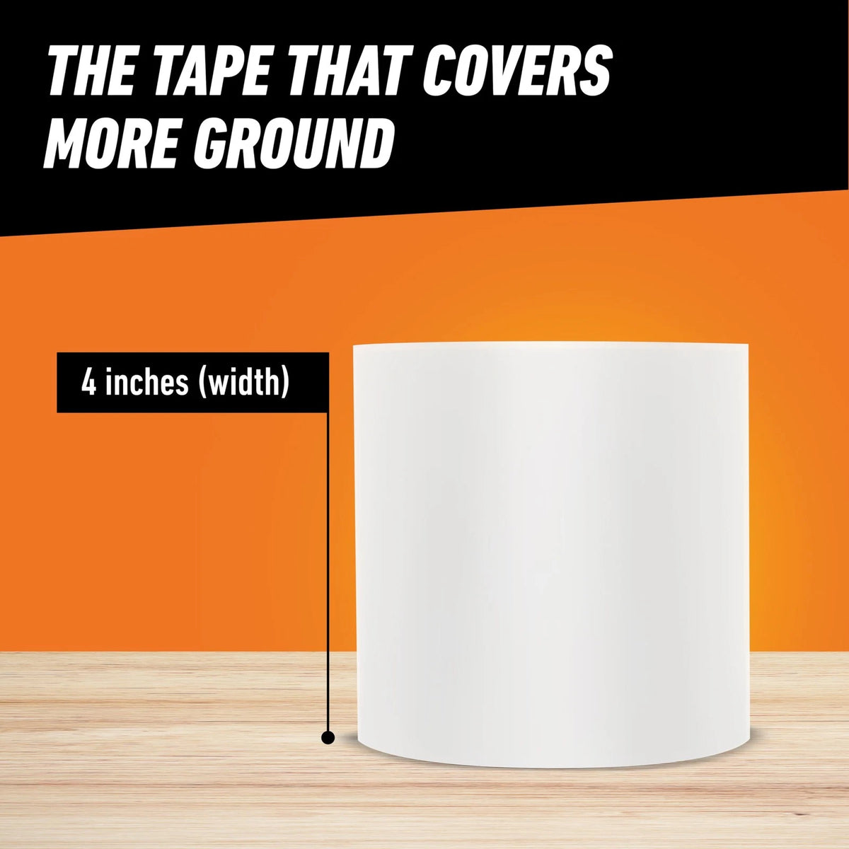 Gorilla Waterproof Patch & Seal Tape, White 4" x 10' 1 - Pack,