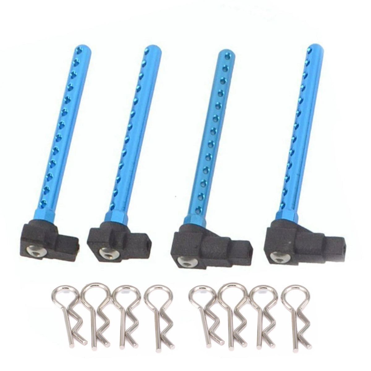 4pcs Aluminum Alloy Body Posts Mount for Tamiya TT-01 TT01 1/10 RC Car Upgrade]