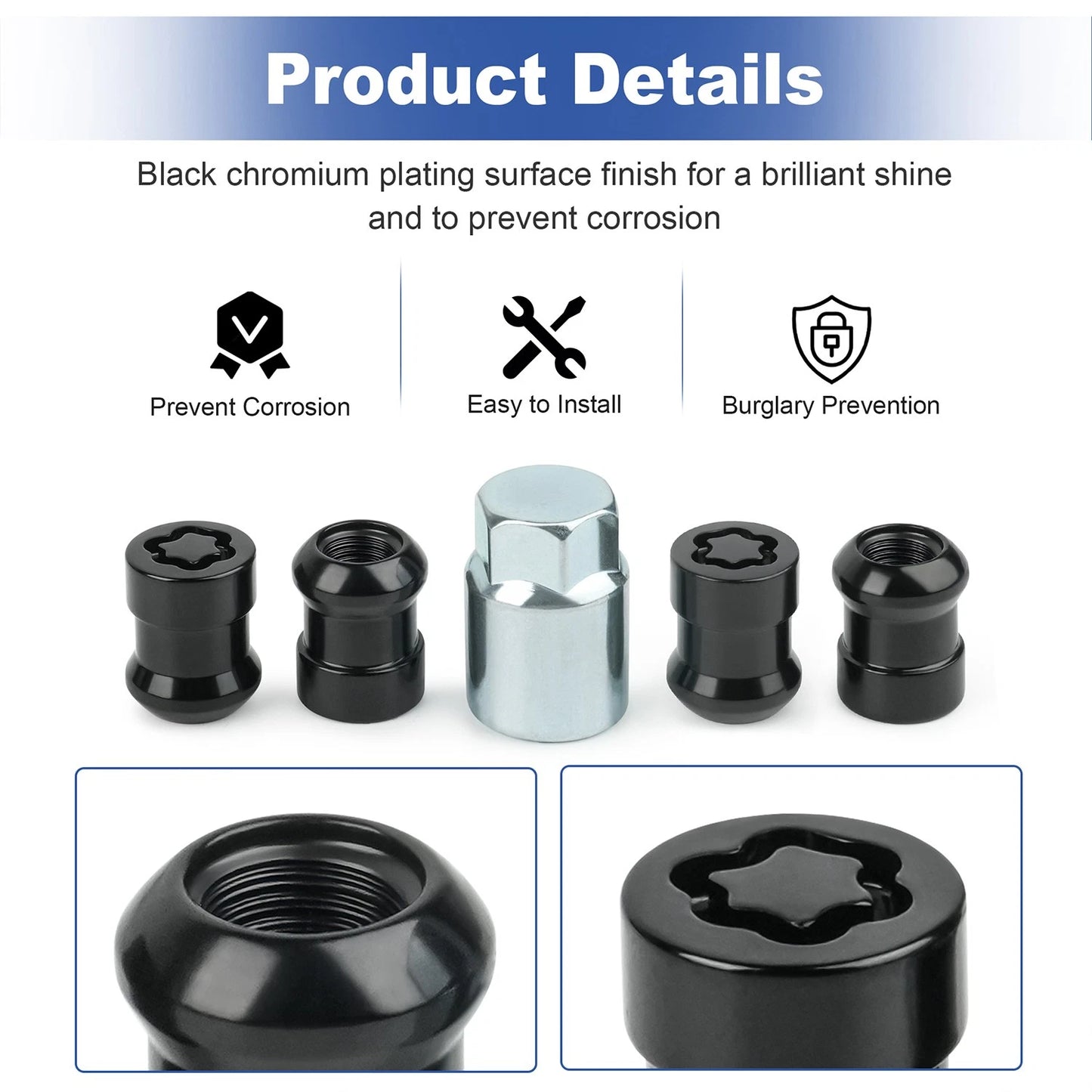 Wheel Lock Set For Honda CR-V 2017-2022 08W42-S2A-100 08W42-S2A-101