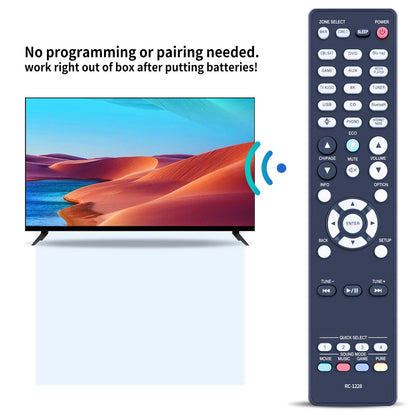 RC-1228 Replace Remote Control for Denon AV Receiver AVR-X2500H AVR-X2600H